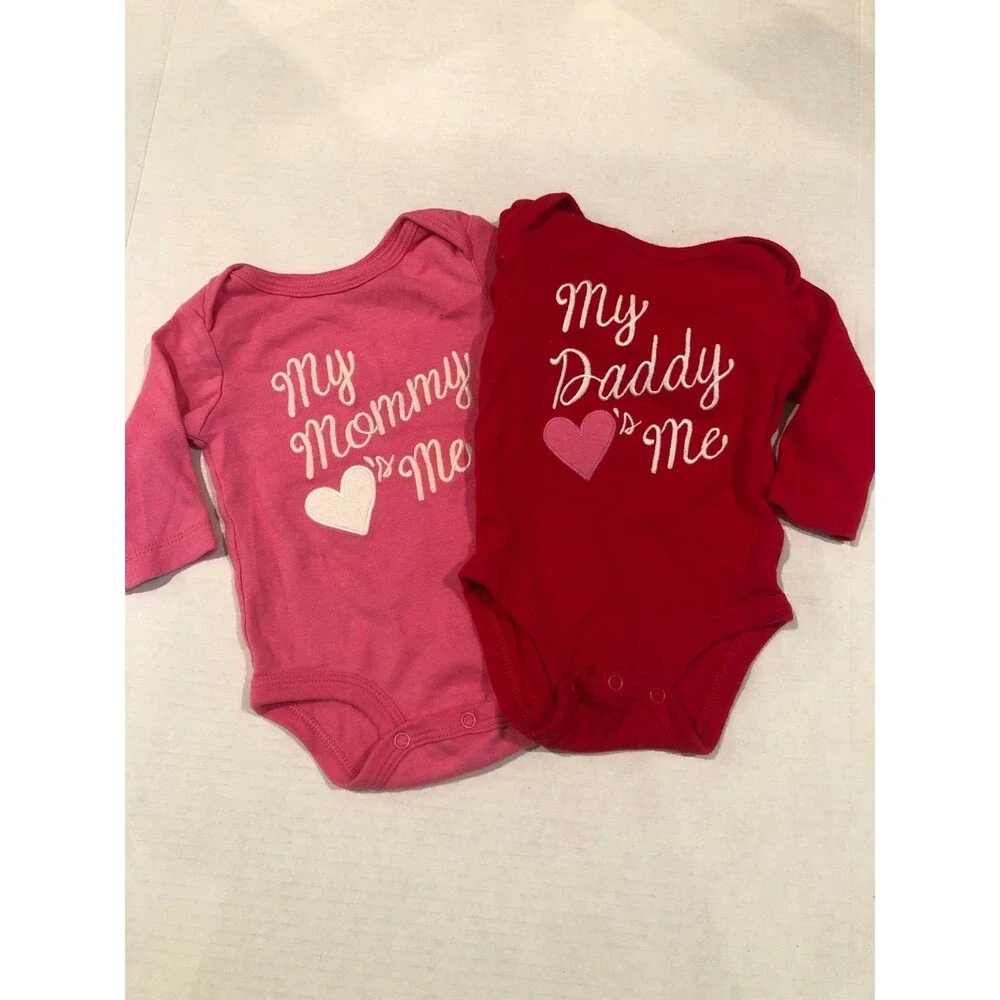 Set of Long Sleeve Monogrammed “My Mommy/ Daddy Love Me”
